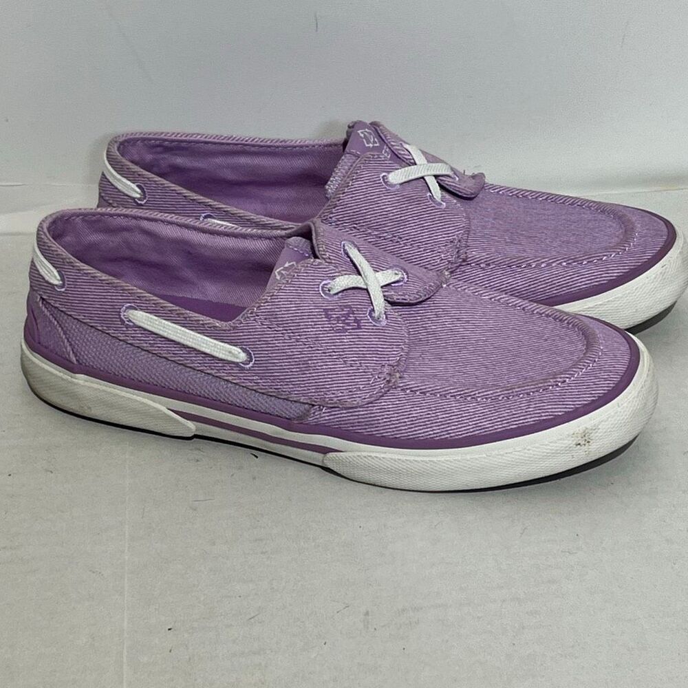 Sperry Women's Purple Pier Wave Top Sider Slip-On Sneaker Boat Shoes Size 8